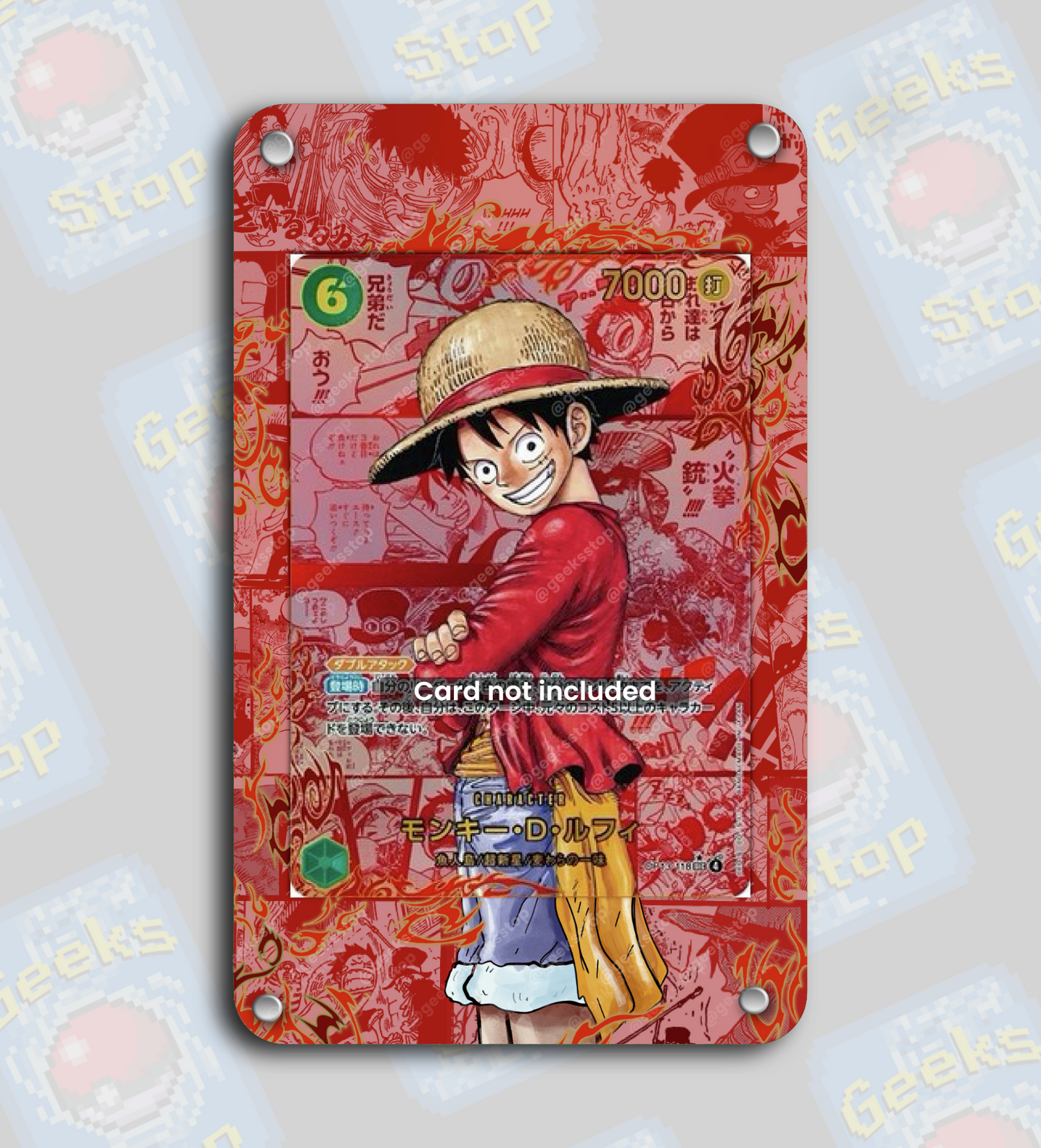 Luffy OP13 Red Manga | Extended Art Display Case for One Piece Card