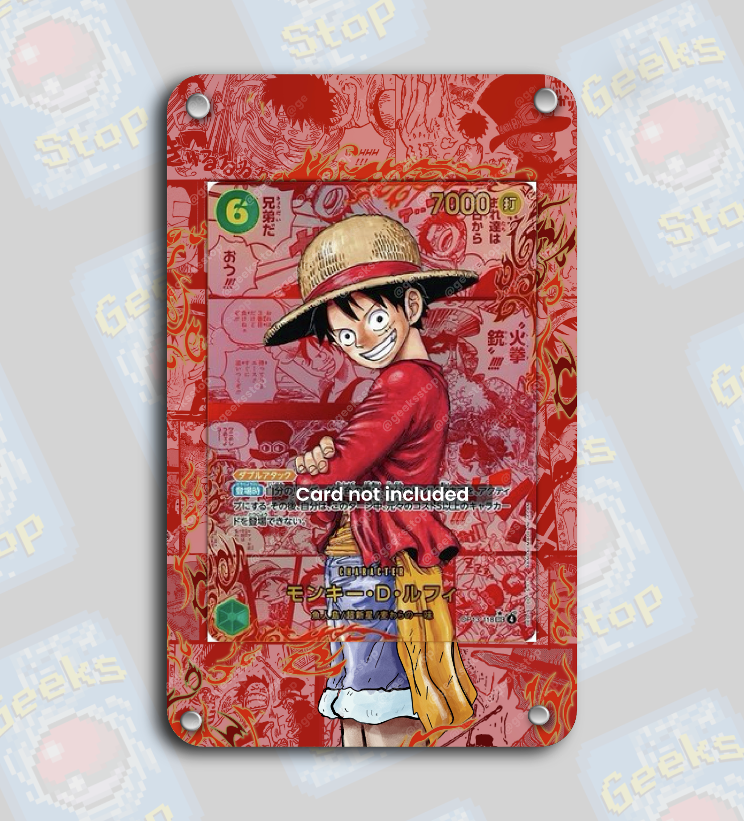 Luffy OP13 Red Manga | Extended Art Display Case for One Piece Card