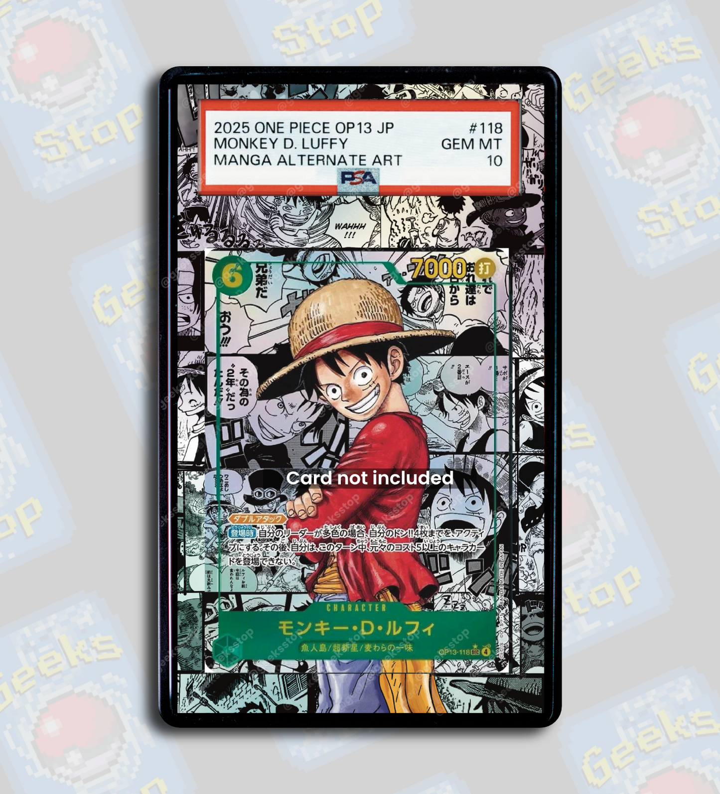Luffy OP13 Manga PSA TAG Beckett | Extended Art Display Case for One Piece Card