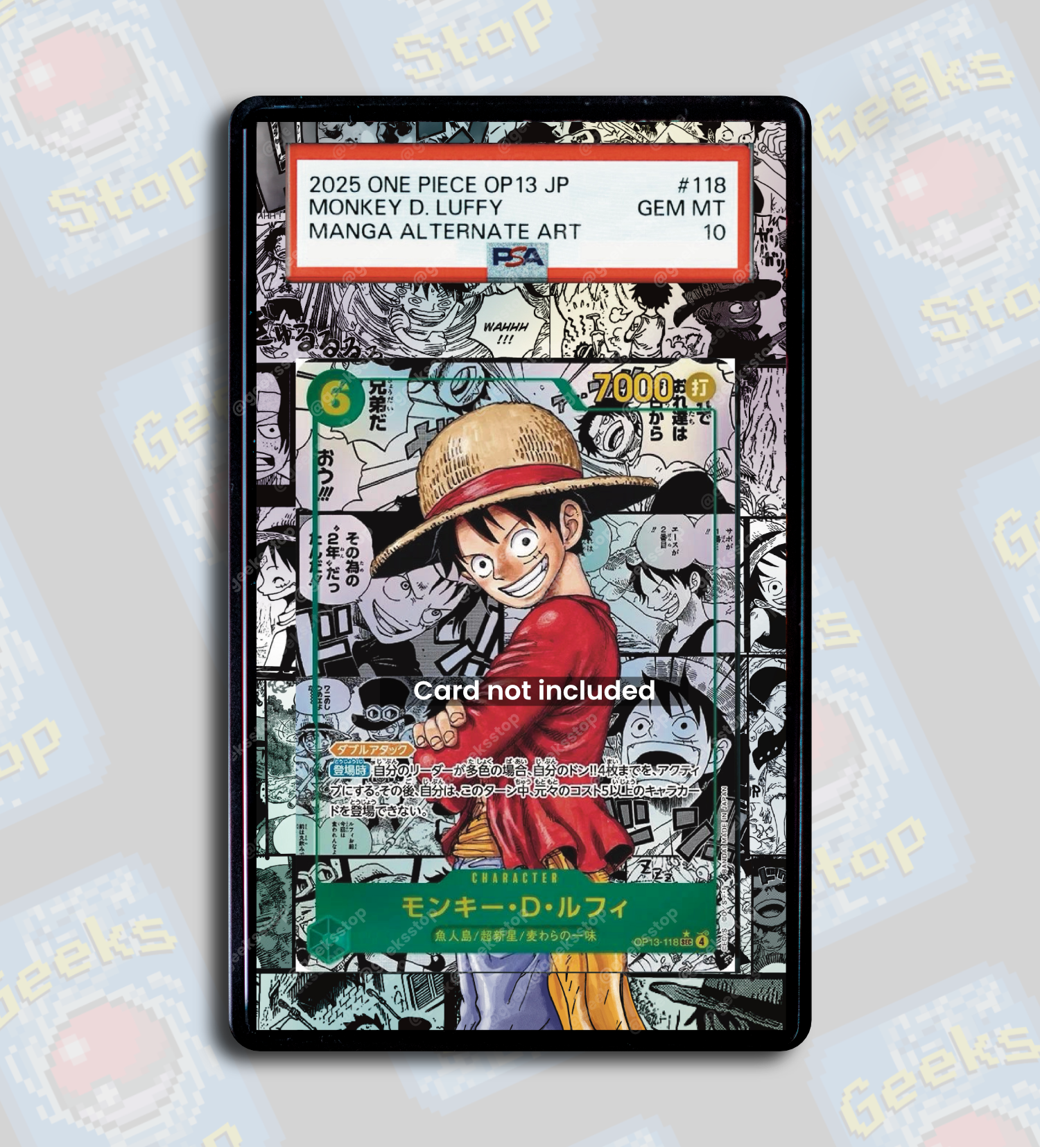 Luffy OP13 Manga PSA TAG Beckett | Extended Art Display Case for One Piece Card