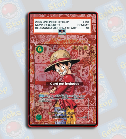 Luffy OP13 Red Manga PSA TAG Beckett | Extended Art Display Case for One Piece Card