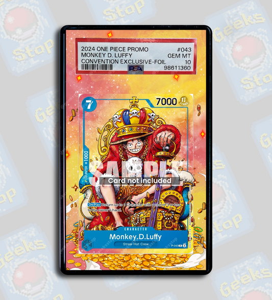 Luffy Convention Exclusive PSA TAG BGS | Extended Art Display Case for One Piece Card