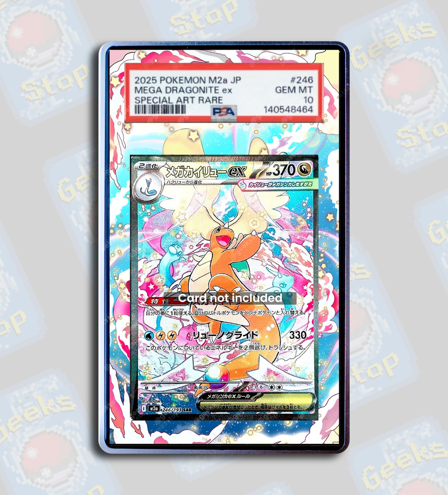 Mega Dragonite ex SAR PSA TAG Beckett | Extended Art Display Case for Graded Pokemon Card
