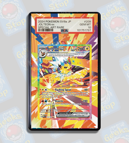 Jolteon ex SAR PSA CGC Beckett | Extended Art Display Case for Pokémon TCG