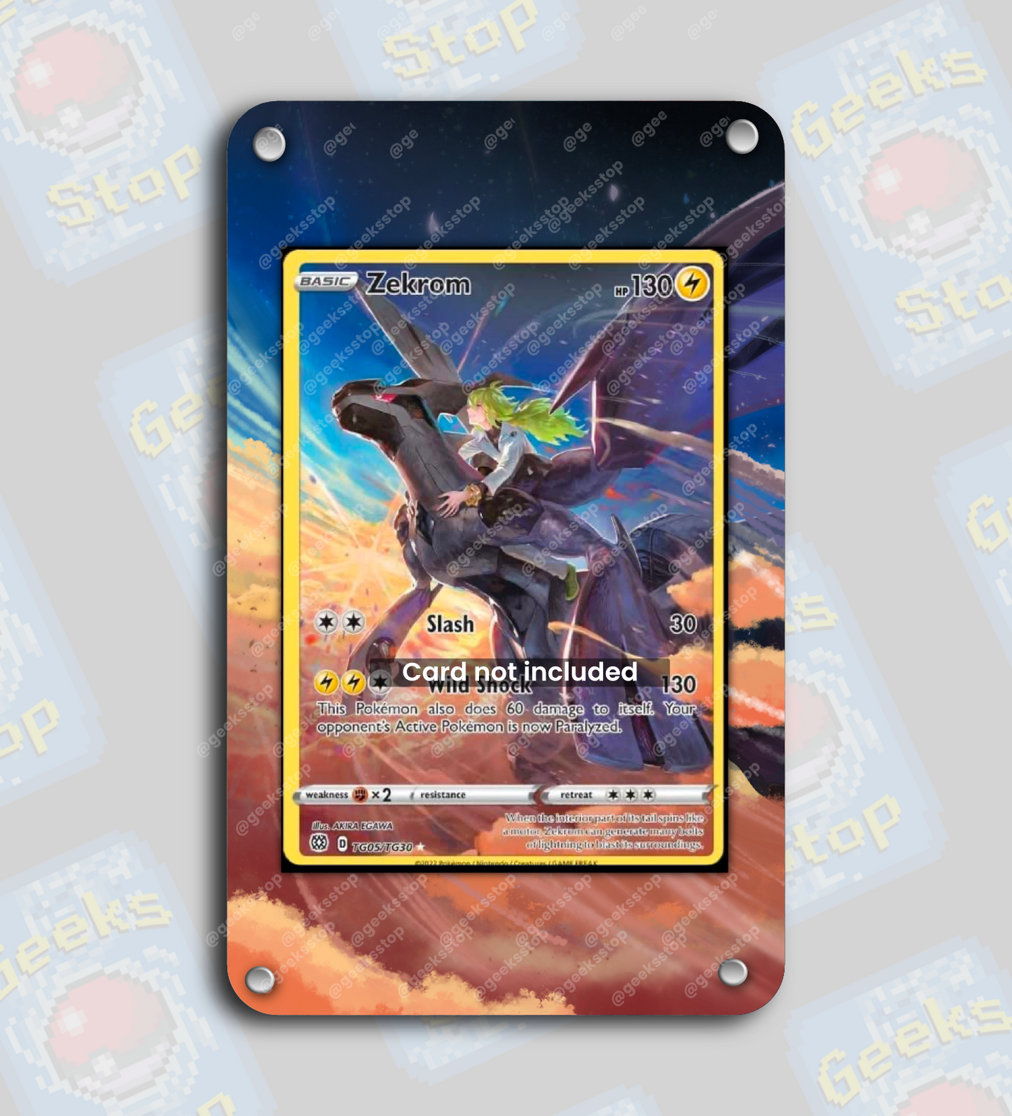 Zekrom Trainer Gallery | Extended Art Display Case for Pokemon Card