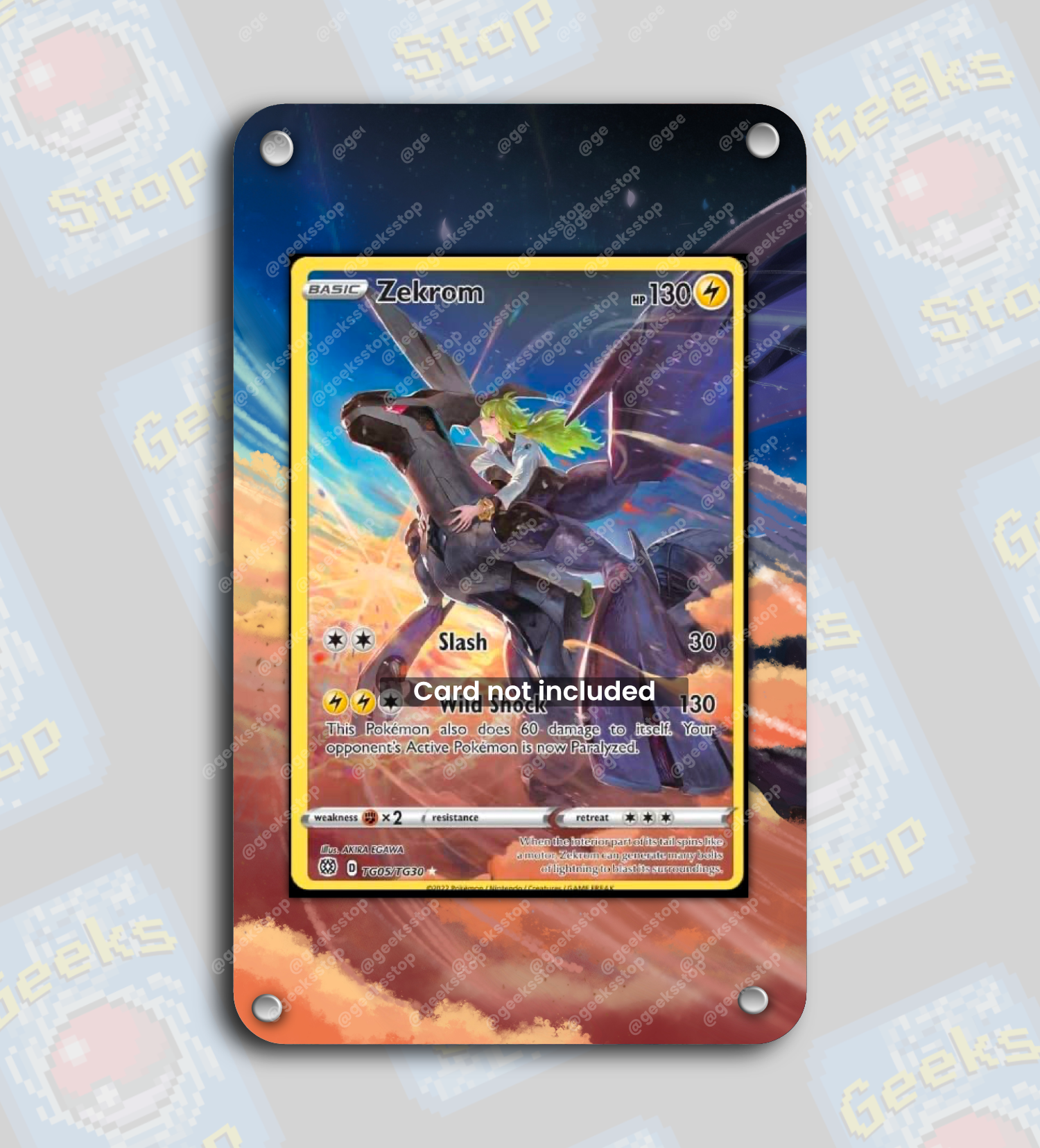 Zekrom Trainer Gallery | Extended Art Display Case for Pokemon Card