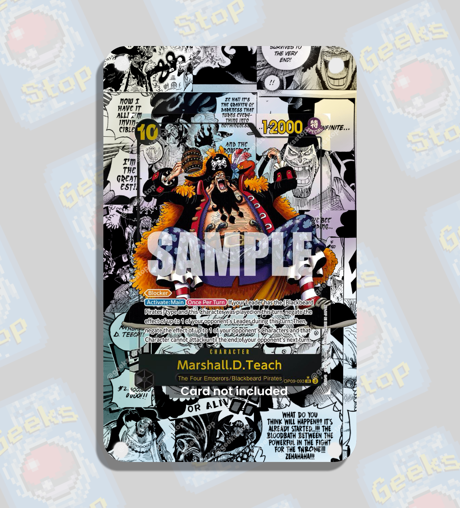 Marshall D. Teach Manga | Extended Art Display Case for One Piece Card