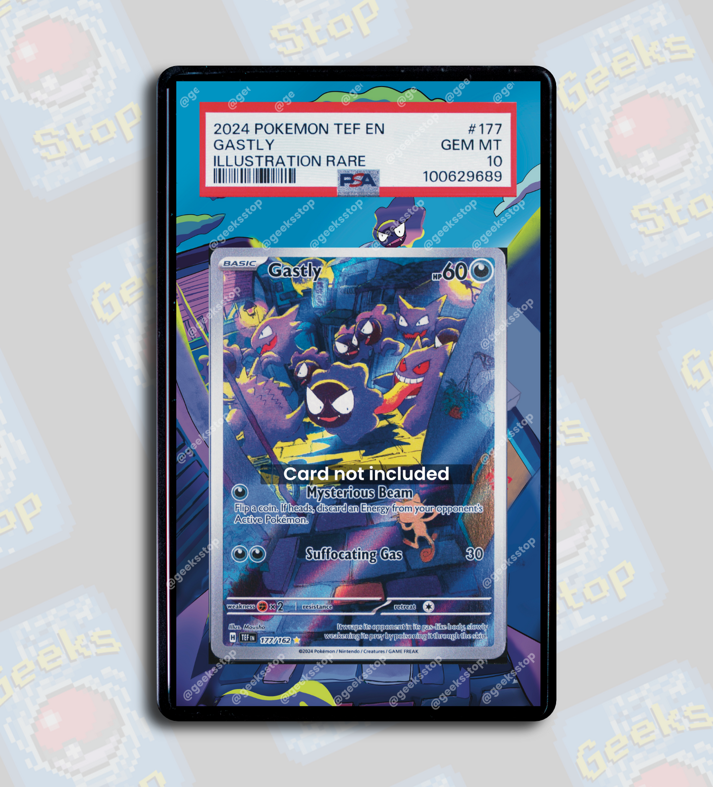 Gastly AR PSA TAG Beckett | Display Case Extended Art for Pokemon Card