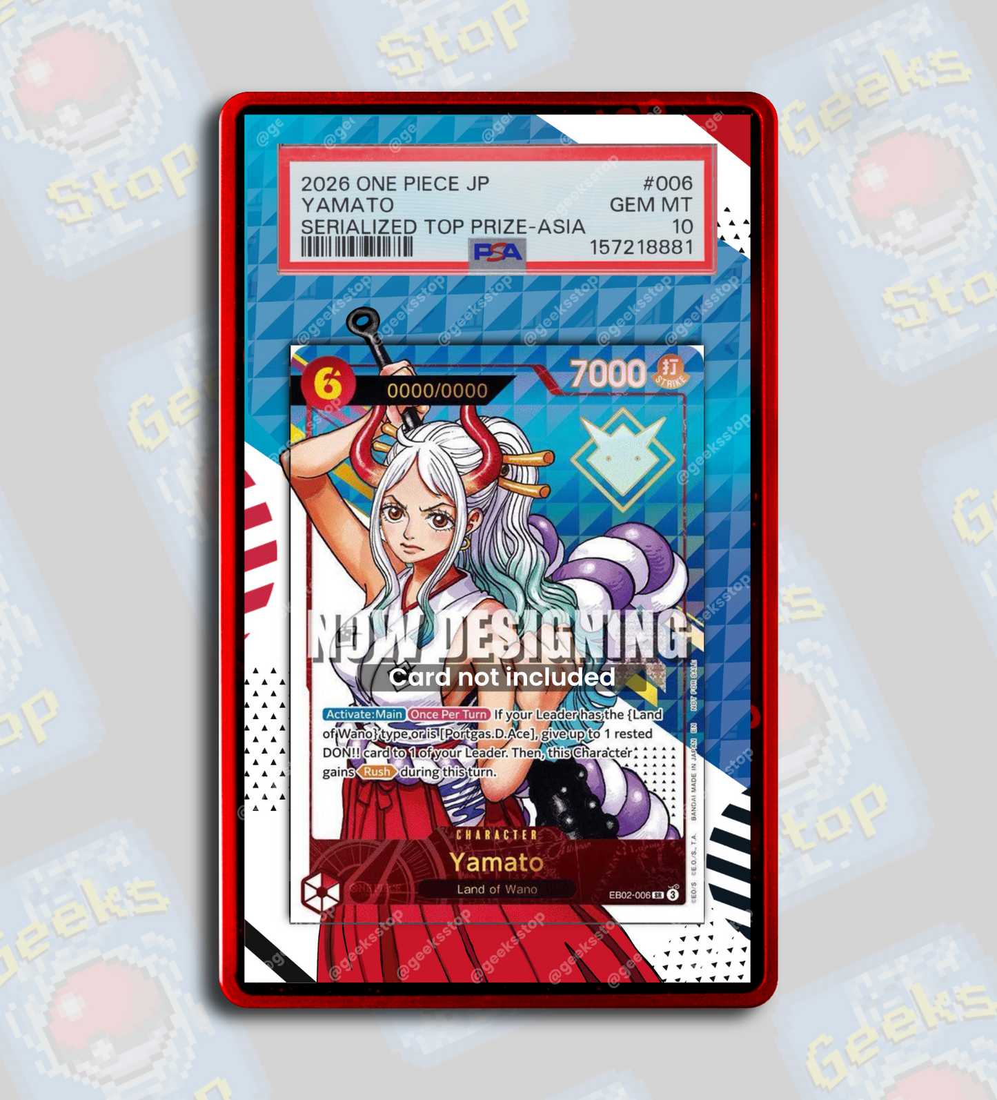 Yamato Serial Top Prize PSA TAG Beckett | Extended Art Display Case for OPTCG