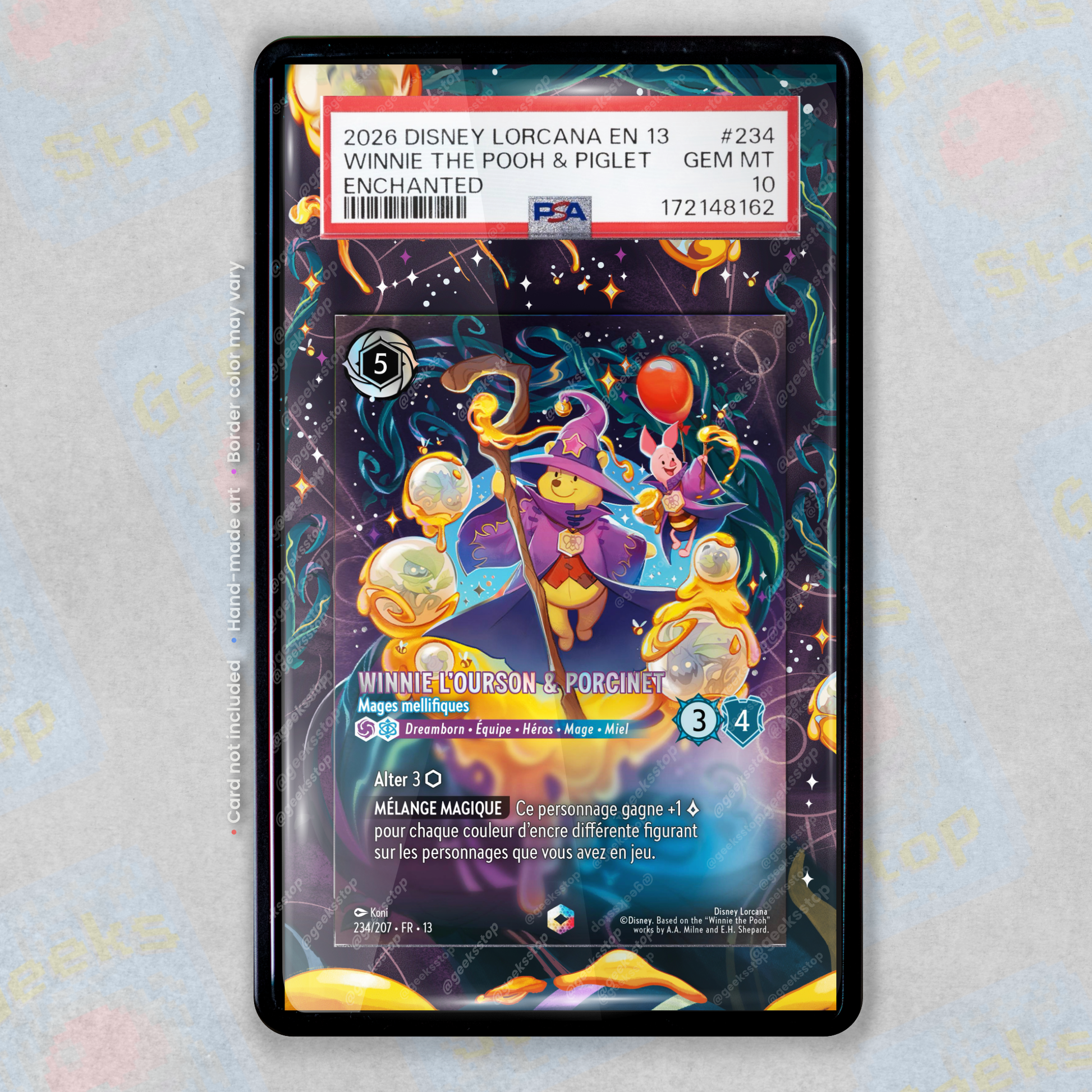 Pooh & Piglet Hunny Mages Enchanted | Extended Art Display Case for Graded Lorcana