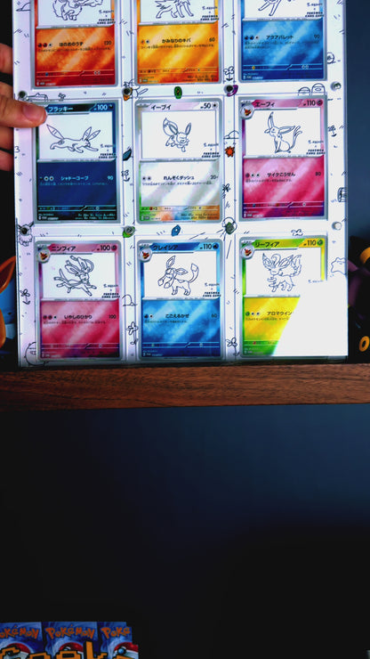 Yu Nagaba x Pokemon Eevee’s Special Promo Set | Card Display Case Extended Art for Pokemon Card