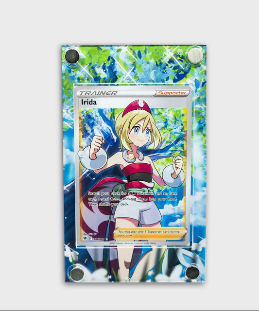 Irida FA Trainer 186/189 | Card Display Case Extended Art for Pokemon Card