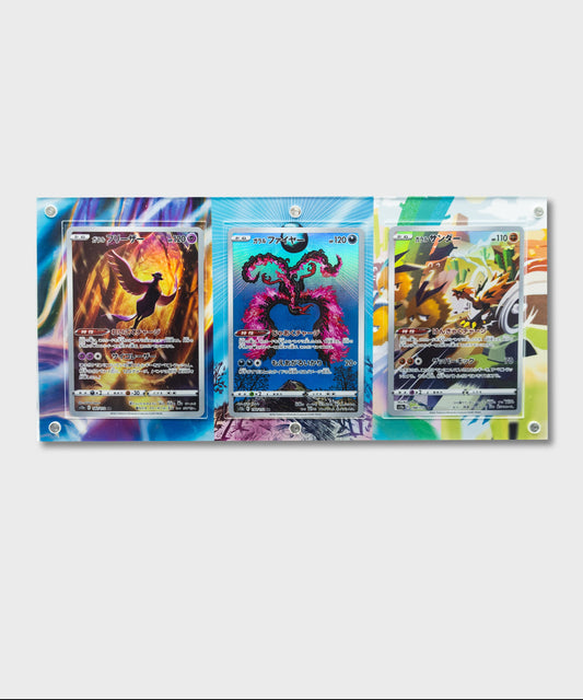 Moltres Zapdos Articuno Promo | Card Display Case Extended Art for Pokemon Card