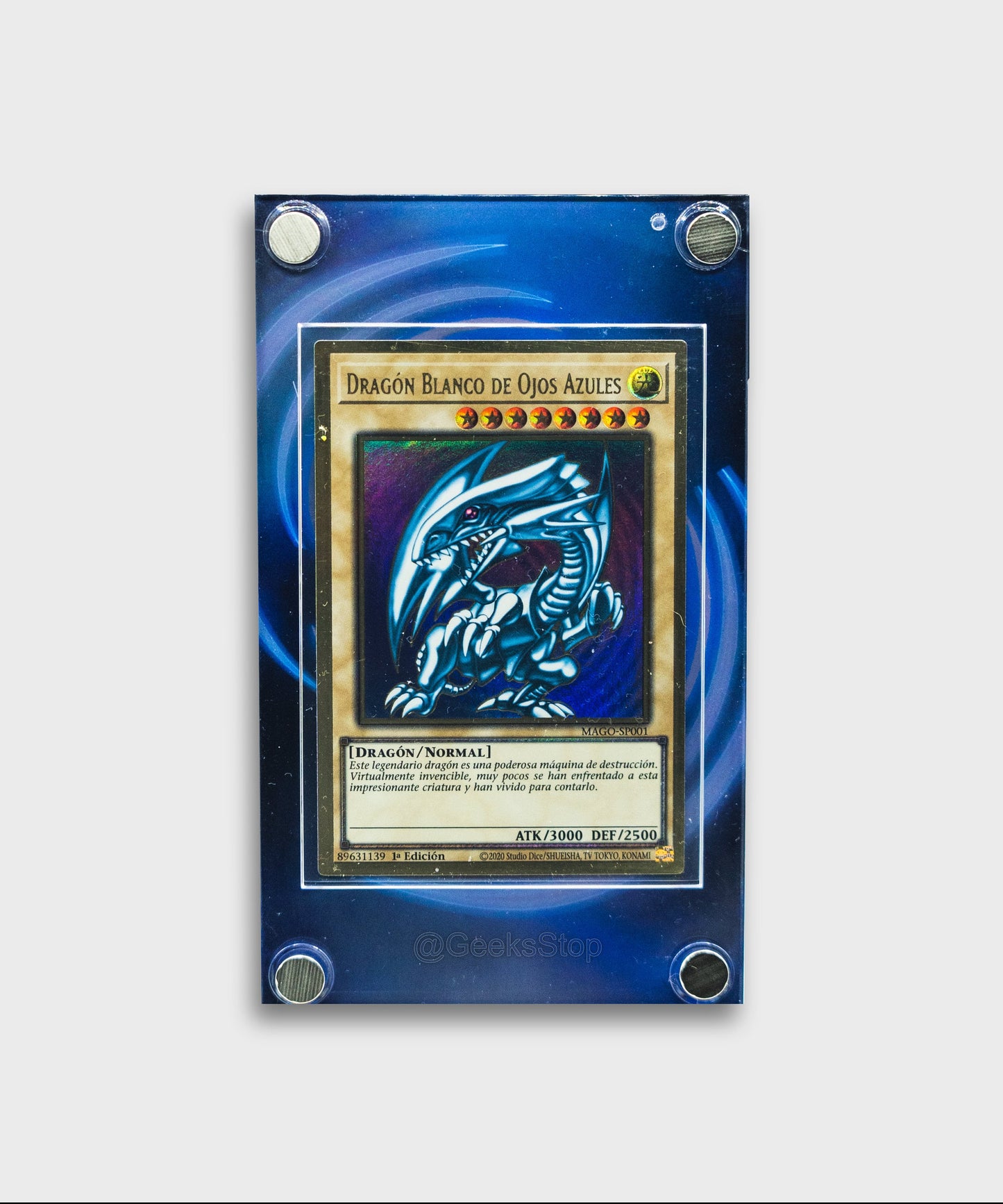 Blue Eyes White Dragon Extended Art Custom Pokemon Card Display Case GeeksStop Blue Eyes White Dragon Extended Art Custom Pokemon Card Display Case GeeksStop