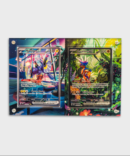 Miraidon x Koraidon ex | Card Display Case Extended Art for Pokemon Card