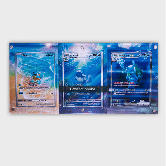 Squirtle Wartortle Blastoise ex | Card Display Case Extended Art for Pokemon Card