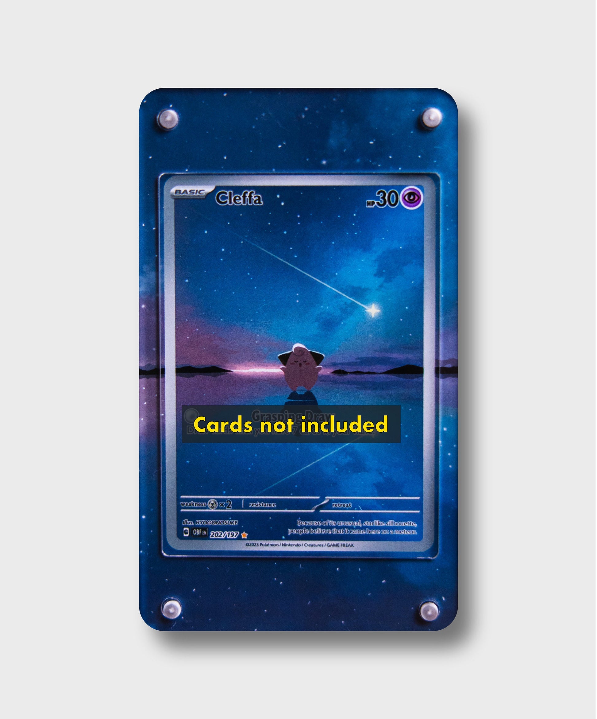 Cleffa AR Extended Art | Card Display Case Extended Art for Pokemon Card