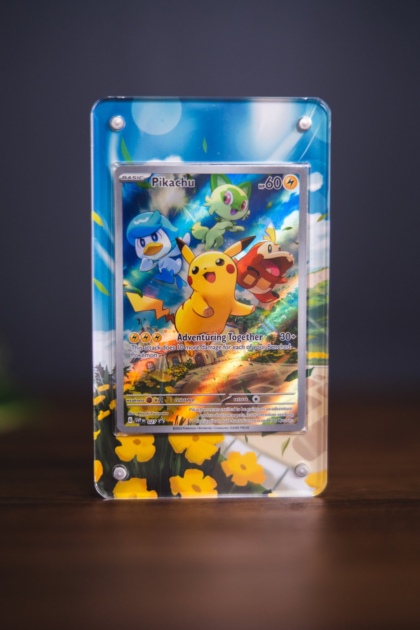 Pikachu Promo Rare | Card Display Case Extended Art for Pokemon Card