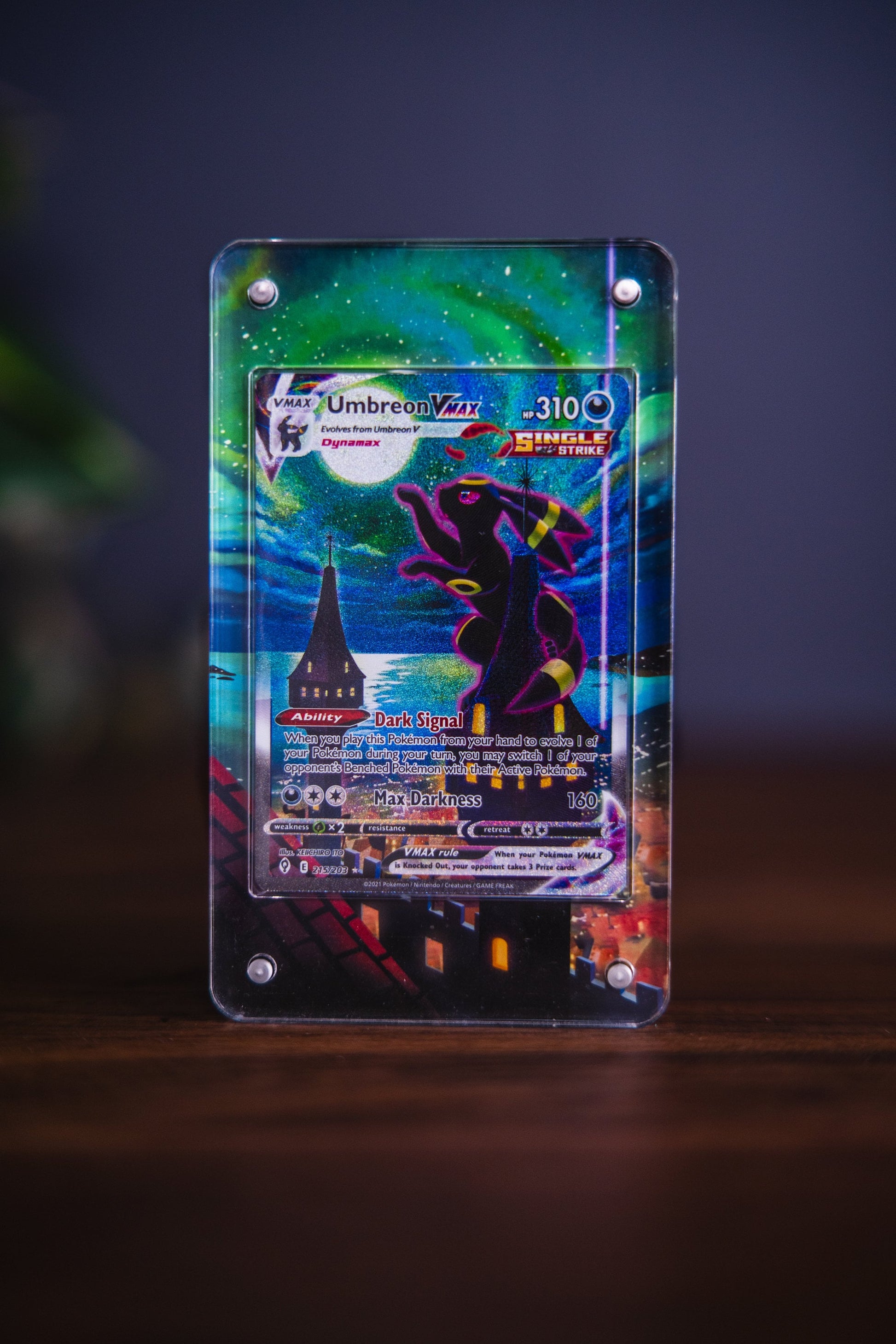 Umbreon VMAX Alternate Art Extended Art Custom Display Case for Pokémon Card