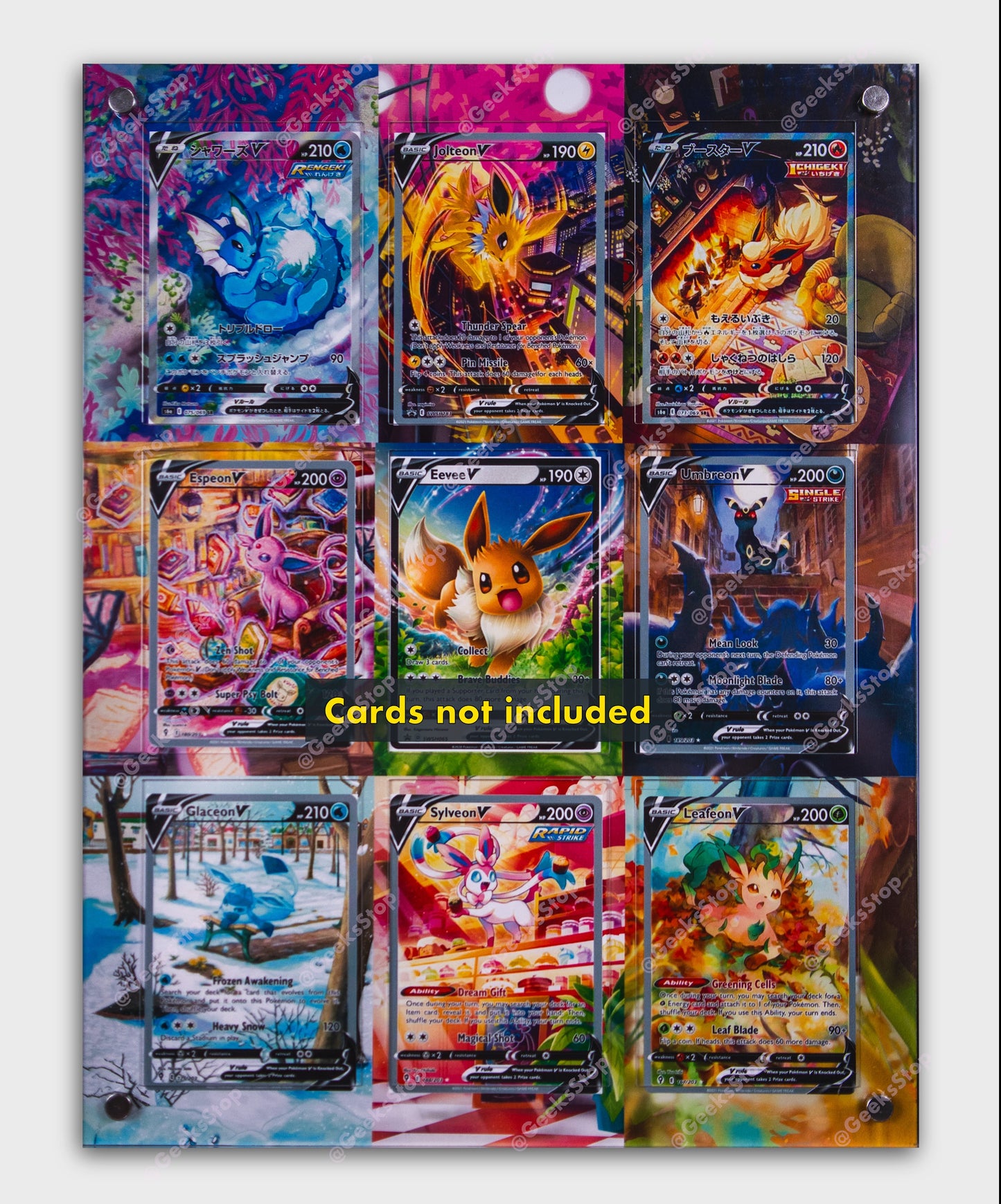 Eeveelutions V | Card Display Case Extended Art for Pokemon Card
