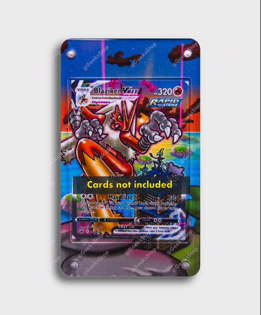Blaziken VMAX Alternate Art | Card Display Case Extended Art for Pokemon Card