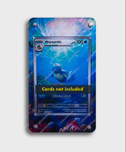 Wartortle Illustration Rare 151 | Card Display Case Extended Art for P GeeksStop Wartortle Illustration Rare 151 | Card Display Case Extended Art for P GeeksStop