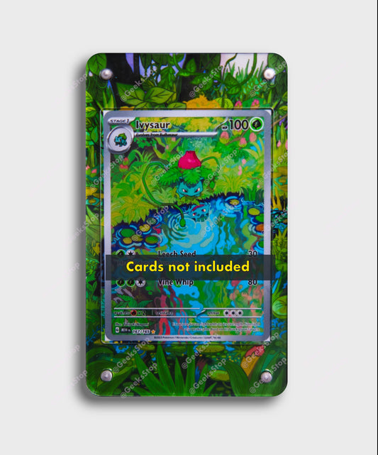 Ivysaur 151 Illustration Rare | Card Display Case Extended Art for Pokemon Card