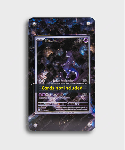 Mewtwo 151 Promo | Card Display Case Extended Art for Pokemon Card GeeksStop Mewtwo 151 Promo | Card Display Case Extended Art for Pokemon Card GeeksStop