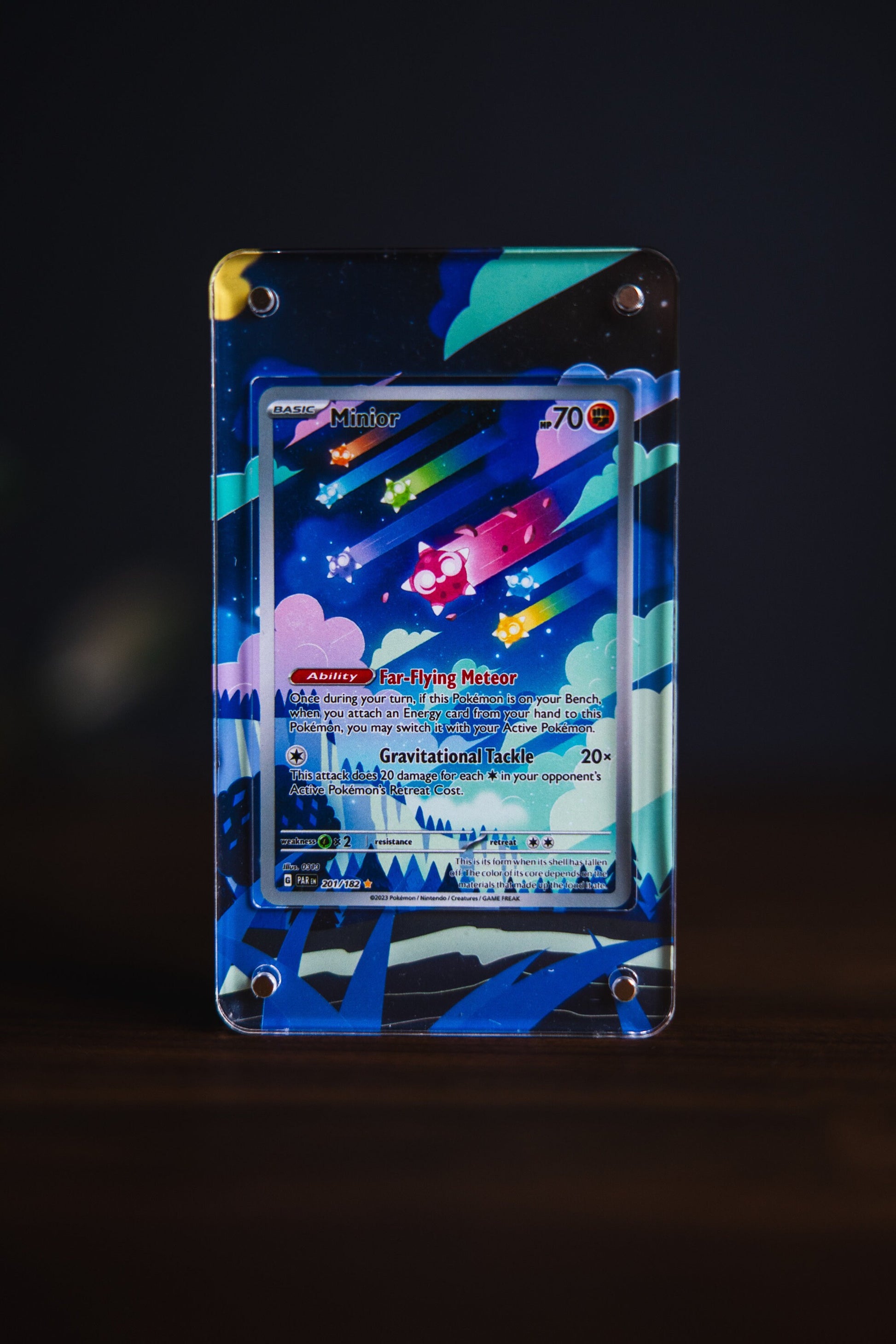 Minior IR | Card Display Case Extended Art for Pokemon Card GeeksStop Minior IR | Card Display Case Extended Art for Pokemon Card GeeksStop