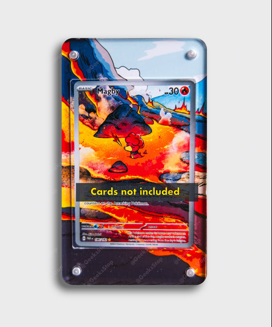 Magby | Card Display Case Extended Art for Pokemon Carde