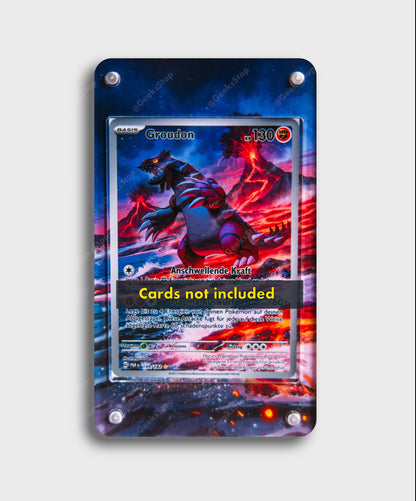 Groudon IR | Card Display Case Extended Art for Pokemon Card GeeksStop Groudon IR | Card Display Case Extended Art for Pokemon Card GeeksStop