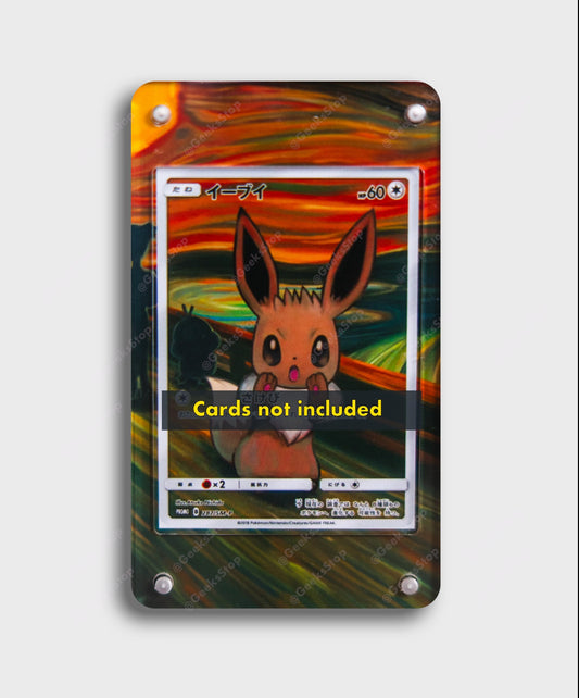 Eevee The Scream 287/SM-P Promo Extended Art Custom Display Case for Pokémon Card