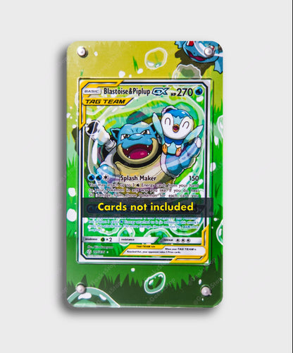 Blastoise & Piplup GX 215/236 | Card Display Case Extended Art for Pokemon Card